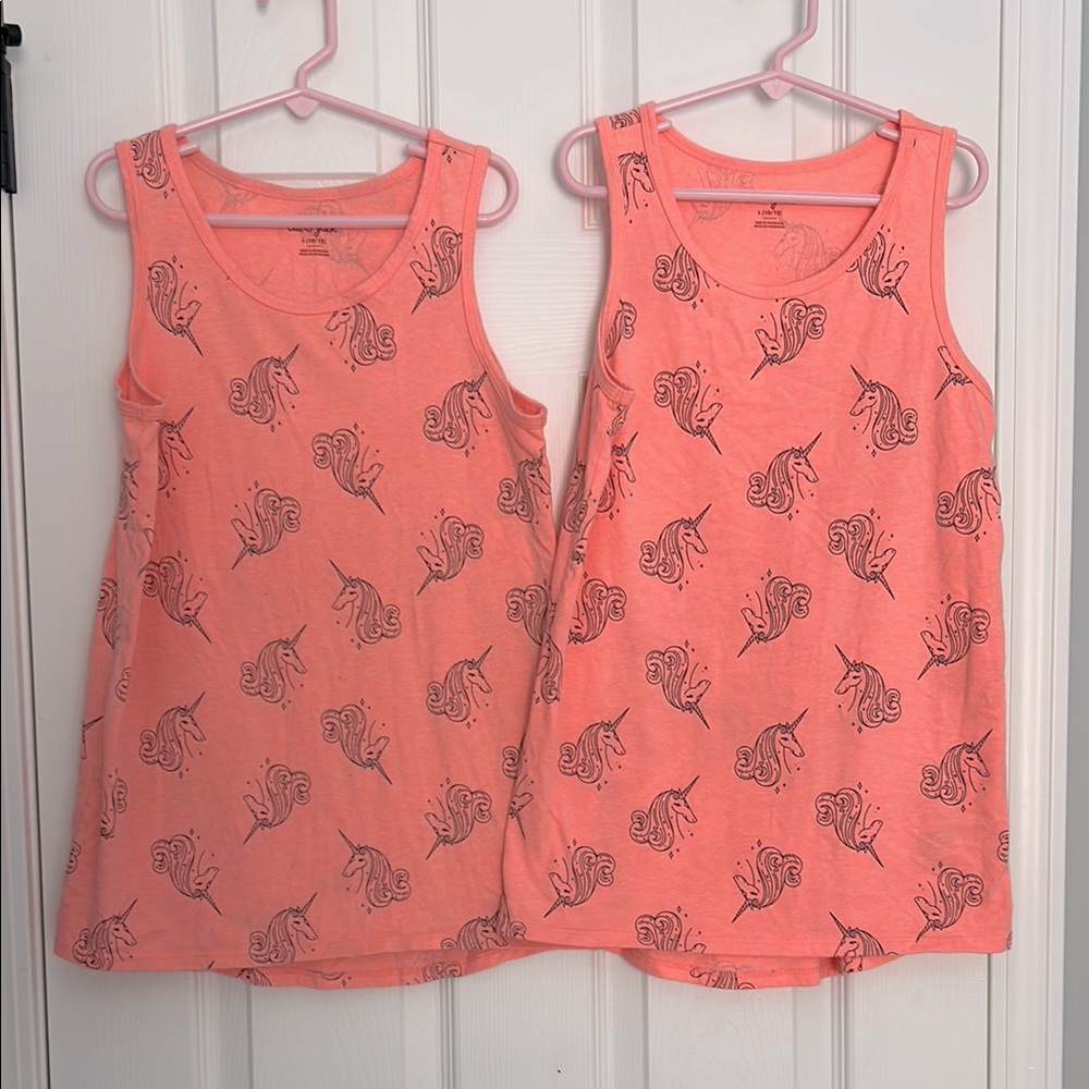 Cat & Jack girls unicorn 🦄 tank top bundle size L